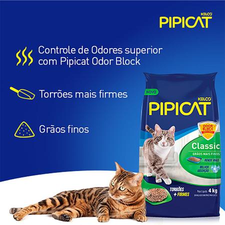 Areia Sanitária Kelco Pipicat Classic 4kg Imagem de Areia Sanitária Kelco Pipicat Classic 4kg