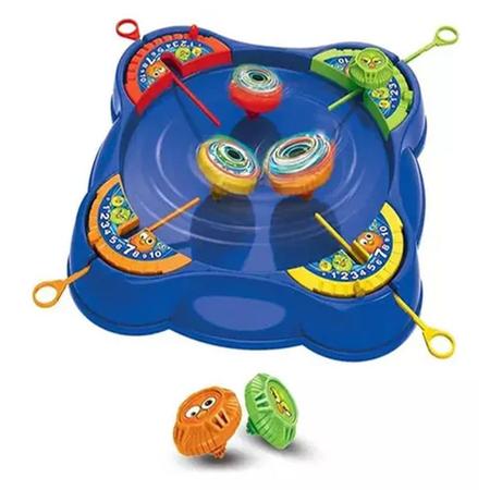 Kit 4 beyblades + Arena peão infantil brinquedo criança