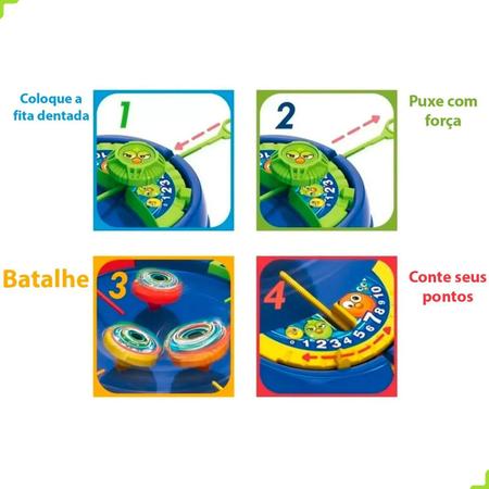 Arena Para Piao Pista Com 4 Pioes Brinquedo Batalha - Braskit - Pião -  Magazine Luiza