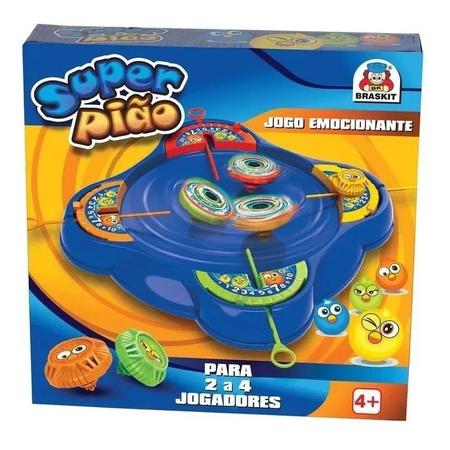 Arena Para Piao Pista Com 4 Pioes Brinquedo Batalha