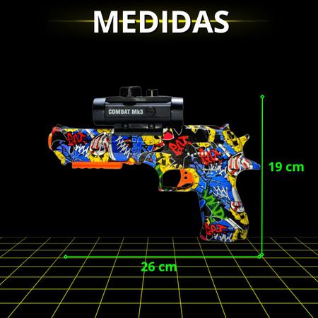 1439R - Arma Pistola Elétrica Bolinhas De Gel Orbeez SHORT