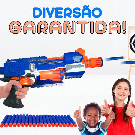 Arma De Brinquedo Nerf Metralhada Automática Lançadora Com 20 Dardos