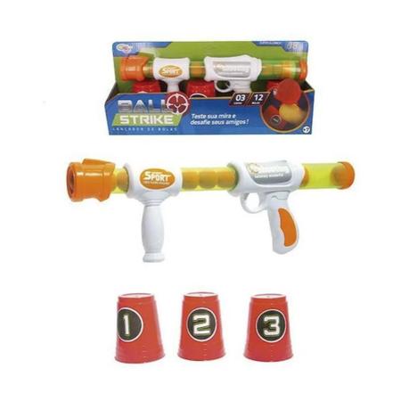 Pistola Lançador De Bolinha Kit 2 Arminha De Brinquedo