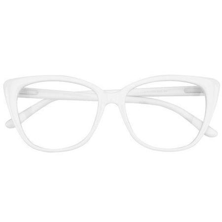 Imagem de Armação Óculos de Grau Feminina Gatinho Kessy Branca