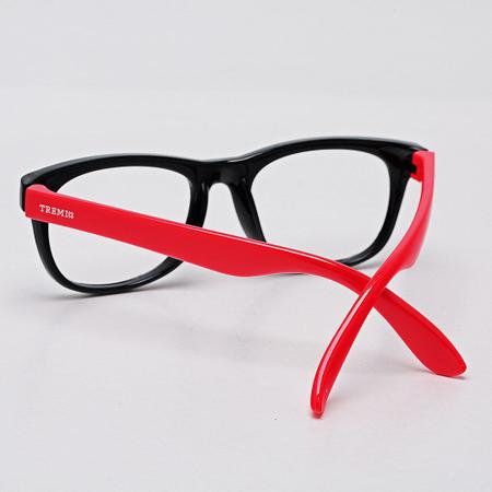 Imagem de Armação Óculos De Grau Infantil Flexível Preto e Vermelho 4 a 9 anos