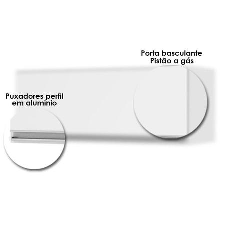 Imagem de Armário Aéreo Geladeira Evidence Branco  Poliman