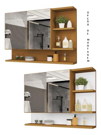 Imagem de Armário Banheiro Espelheira com Porta Cleopatra - Casa JD Móveis