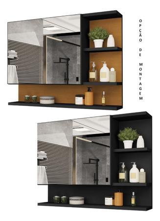 Imagem de Armário Banheiro Espelheira com Porta Cleopatra - Casa JD Móveis