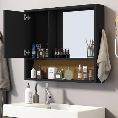 Imagem de Armario com espelho  Amon para banheiro pequeno e medio, armario de banheiro com espelho, espelho para banheiro