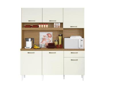 Armário Cozinha Compacta Siena 6 Portas 1 Gaveta Atacama Off White - Aramóveis Imagem de Armário Cozinha Compacta Siena 6 Portas 1 Gaveta Atacama Off White - Aramóveis