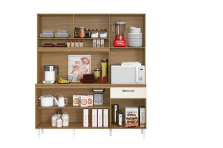 Armário Cozinha Compacta Siena 6 Portas 1 Gaveta Atacama Off White - Aramóveis Imagem de Armário Cozinha Compacta Siena 6 Portas 1 Gaveta Atacama Off White - Aramóveis