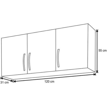 Jogo De Cozinha Modulada 5 Peças Clara 240 Cm Branco/preto - Ajl Móveis -  Branco