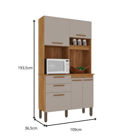 Armário De Cozinha 5 Portas 2 Gavetas Dubai Sallêto Imagem de Armário De Cozinha 5 Portas 2 Gavetas Dubai Sallêto