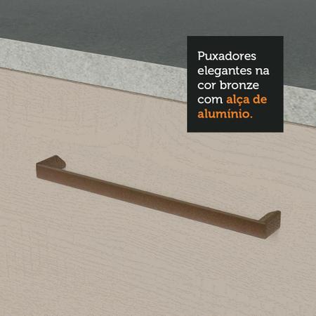 Imagem de Armário de Cozinha Aéreo 60 cm 1 Porta Branco/Crema Agata Madesa