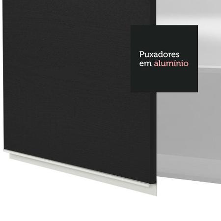 Imagem de Armário de Cozinha Aéreo 60 cm 1 Porta Branco/Preto Glamy Madesa