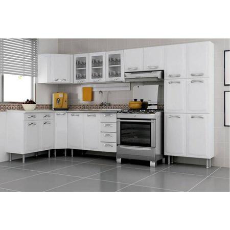 Imagem de Armario de Cozinha Aereo Itatiaia Premium 3 Portas 3 Vidros Branco IPV3-120