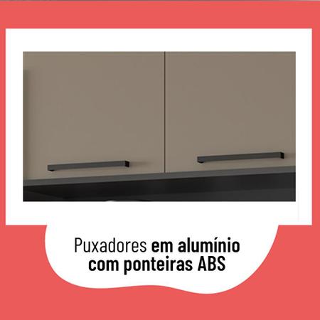 Armário de Cozinha Aéreo com iluminação 200cm Caiena Thela