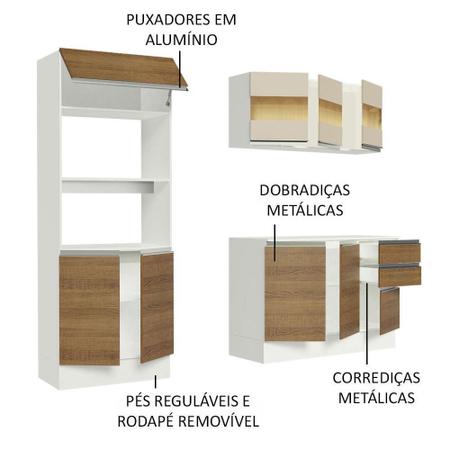 Imagem de Armário de Cozinha Compacta 100% MDF 190 cm Smart Madesa 01