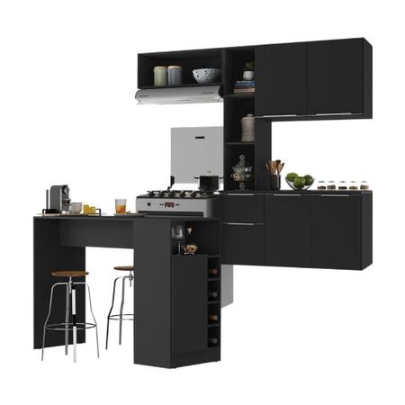 Imagem de Armário de Cozinha Compacta com Bancada Americana Sofia Multimóveis MP2196