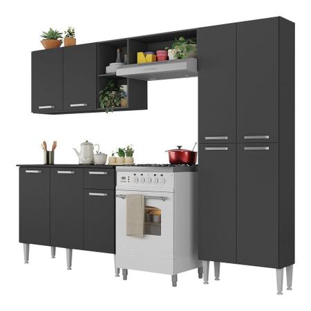 Imagem de Armário de Cozinha Compacta Pequim UP Multimóveis com Balcão - Preto