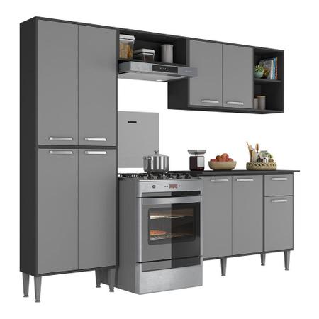 Imagem de Armário de Cozinha Compacta Xangai Multimóveis VM2840 Branco/Preto