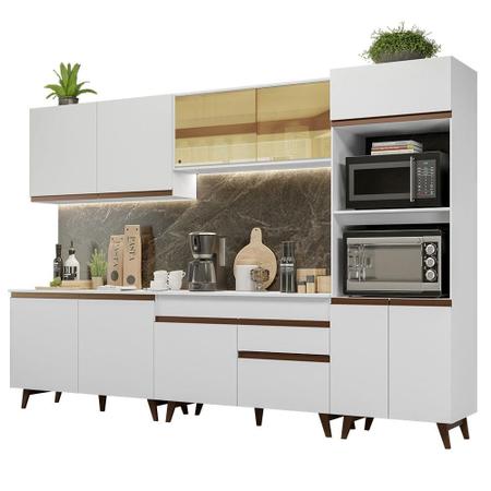 Imagem de Armário de Cozinha Completa 310cm Branco Reims Madesa XA01
