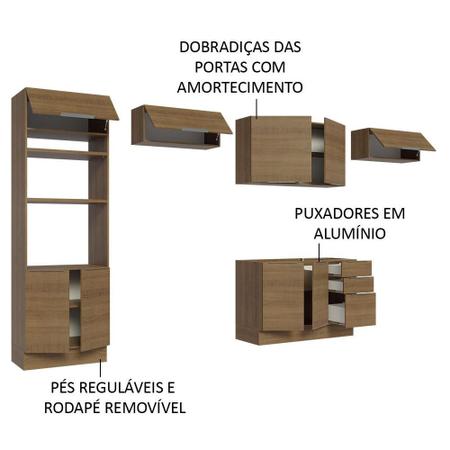 Imagem de Armário de Cozinha Completa 350cm Rustic Stella Madesa 01