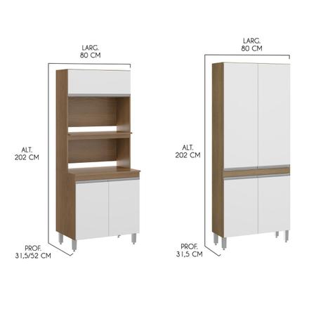 Cozinha Modulada Nova Mobile CJ01.038 Branco SE