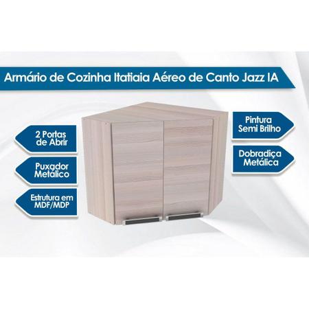 Imagem de Armário Itatiaia Aéreo Canto Jazz IA Alto Bege/Preto