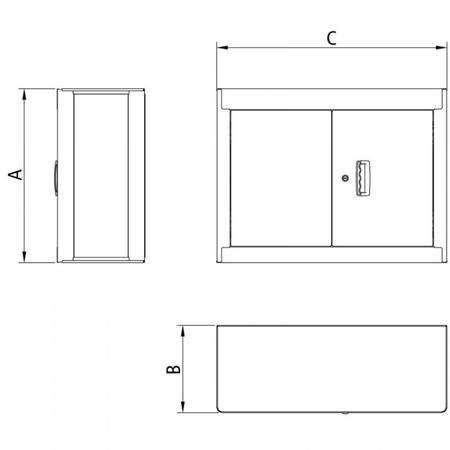Imagem de Armário Modular para Ferramentas Superior Pequeno 2 Portas Tramontina PRO Laranja