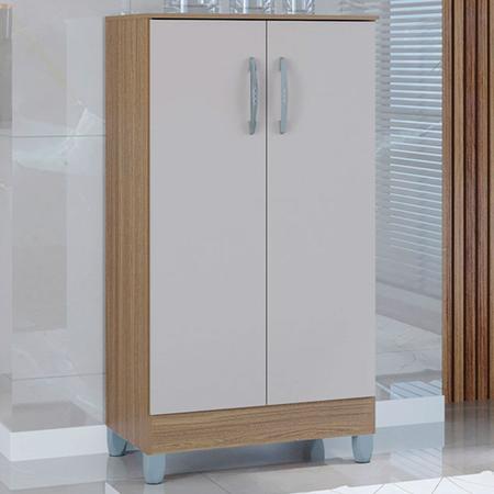 Armário Multiuso 2 Portas Castanho/Off White A989 - Poquema Imagem de Armário Multiuso 2 Portas Castanho/Off White A989 - Poquema