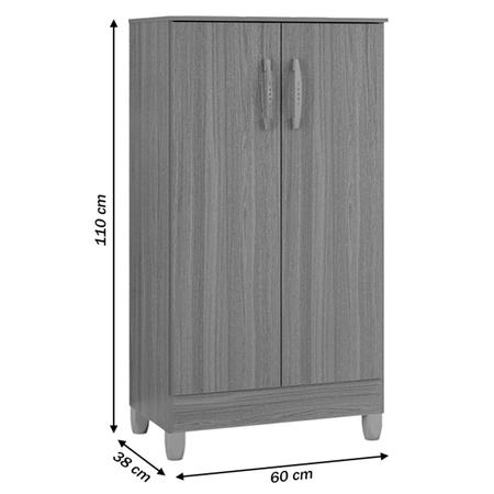 Armário Multiuso 2 Portas Castanho/Off White A989 - Poquema Imagem de Armário Multiuso 2 Portas Castanho/Off White A989 - Poquema