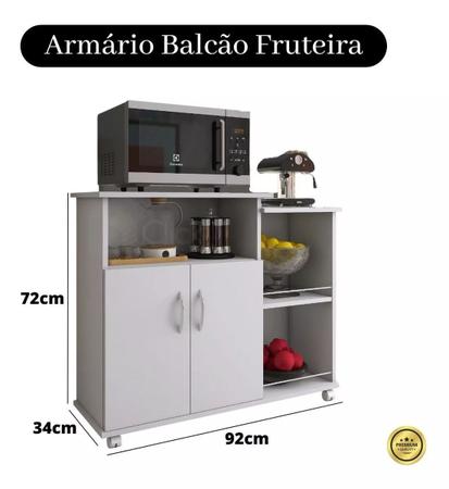 Imagem de Armário P/ Fruteira Microondas E Bebedouro Mesa De Cozinha