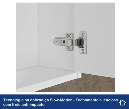 Imagem de Armário para banheiro aéreo 01 porta com espelho Blanc Móveis Bosi