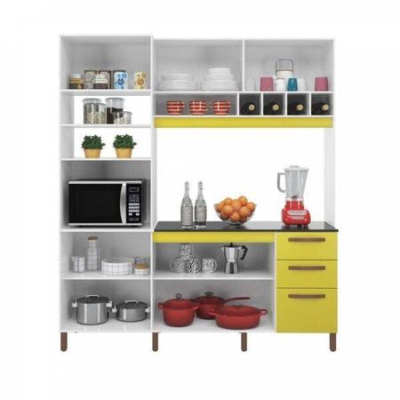 Imagem de Armário para Cozinha 6 Portas com Nichos Cacau Albatroz Móveis