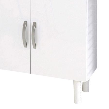 Imagem de Armário para Cozinha 8 Portas 2 Gavetas Estilo Kaiki Móveis Branco/Rovere