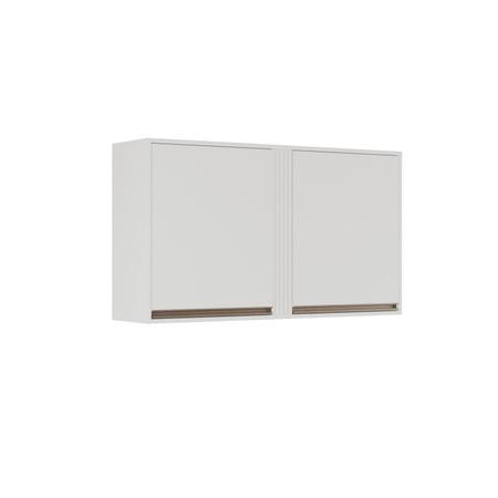 Armário para Cozinha Aéreo 2 Portas Pérola - Sallêto Móveis Imagem de Armário para Cozinha Aéreo 2 Portas Pérola