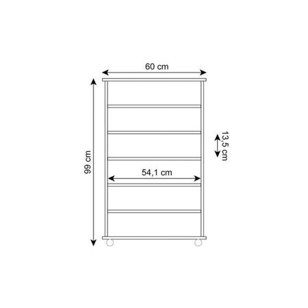 Imagem de Armário Sapateira Quarto BST 08 c/ 2 Portas e 5 Prateleiras Branco - BRV