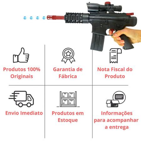 Brinquedo Ak-47 Arminha Lança Dardos E Bolinhas De Gel Grande