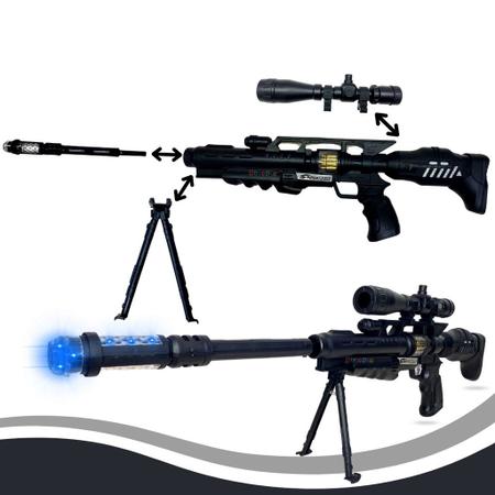 Arminha Brinquedo Sniper Rifle Som Luz Vibração Crianças - 99Express - Robô  - Magazine Luiza