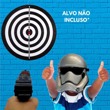 Arminha De Dardos + Mascara Robô Pistola De Brinquedo Preto Com 6 Dardo  Ventosa Pronta Entrega Rápida 5 Metros Alcance - ART BRINK - Lançadores de  Dardos - Magazine Luiza