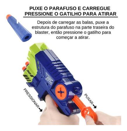 Arminha De Dardos + Mascara Robô Pistola De Brinquedo Preto Com 6 Dardo  Ventosa Pronta Entrega Rápida 5 Metros Alcance - ART BRINK - Lançadores de  Dardos - Magazine Luiza