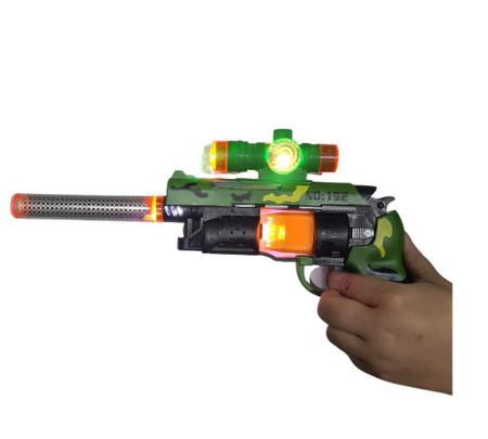 Arminha De Brinquedo Pistola Com Silenciador Som Luz E Laser - Lynx -  Brincadeiras de Faz de Conta - Magazine Luiza