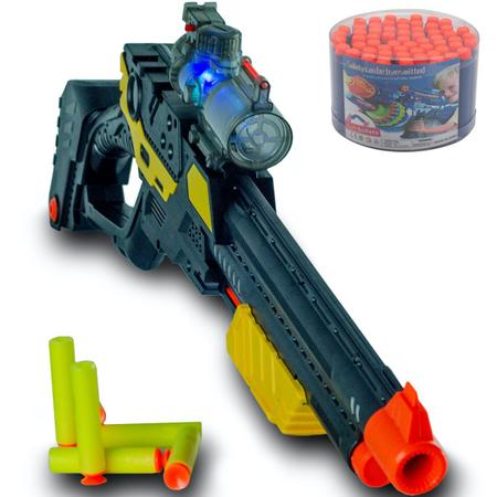 Arma Nerf Brinquedo Pressão Lança Dardos E Bolinhas De Gel