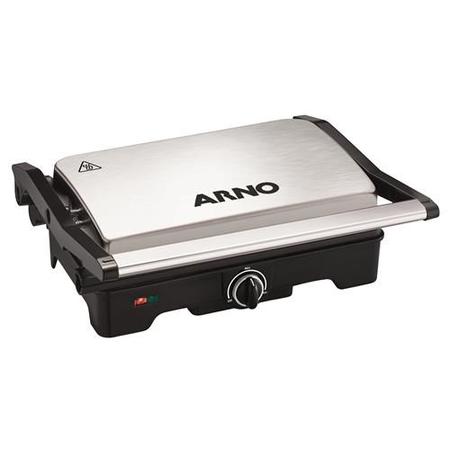 Imagem de Arno grill dual com antiaderente 1100w gnox preto e inox 127v