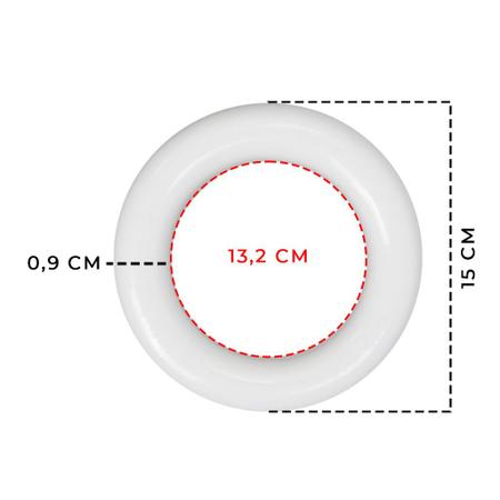Imagem de Aro Plástico Argola 15cm Branca Para Mandala Artesanato Pano de Prato 30 Unidades