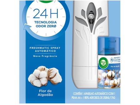 Imagem de Aromatizador Bom Ar Spray Automático Freshmatic Flor de Algodão com Refil 250ml