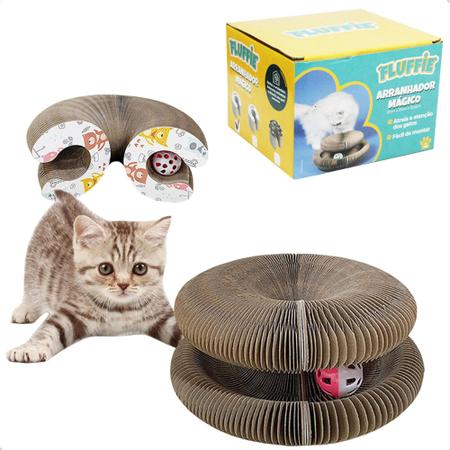 Arranhador mágico para gatos FEIYU BUY, brinquedo com sino, afiação de  garras, armação divertida para escalar, órgão redondo, uso independente,  interativo, dobrável, durável, reciclável