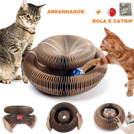 Tábua de arranhar para gatos de órgão mágico - vem com uma bola de