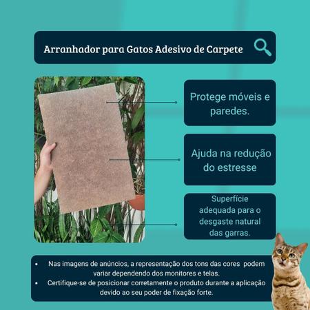 Imagem de Arranhador para Gatos Adesivo de Carpete 31x48cm